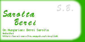 sarolta berei business card